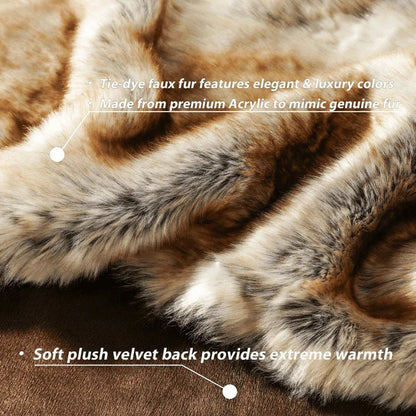 Faux Fur Ombre Blanket